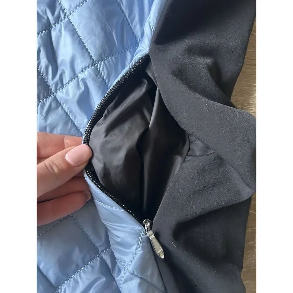 Swix Mayen Insulated Ski Vest Women’s S Blue Black Hooded Winter Gorpcore Long - Picture 5 of 14